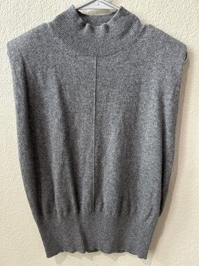 Banana Republic Gray Sleeveless Mock Neck Sweater Vest